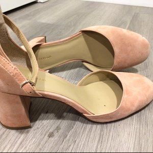 Ann Taylor- Pink Block Heels in Leather
